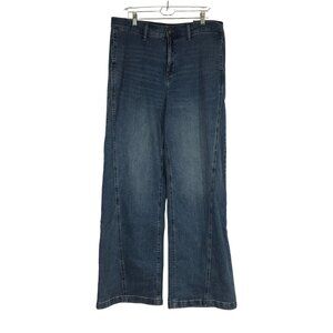 SOFIA - WOMENS 14W - BUE DENIM DIANA PALAZZO SUPER HIGH RISE JEANS